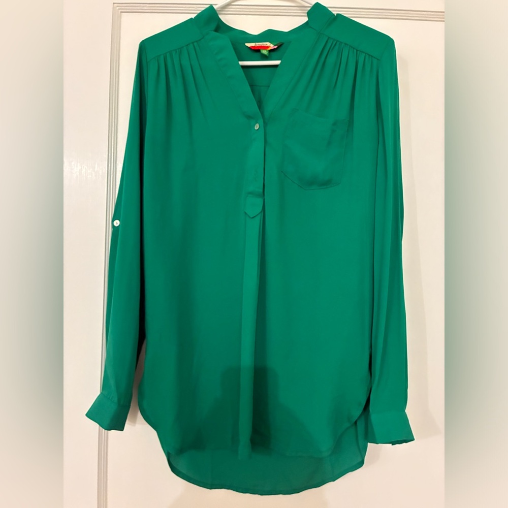 Lovers + Friends Vibrant Green Blouse